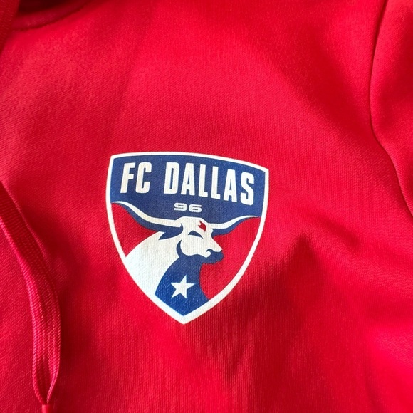EUC Men's Adidas FC Dallas Red Hoodie Size Medium M - Picture 3 of 5